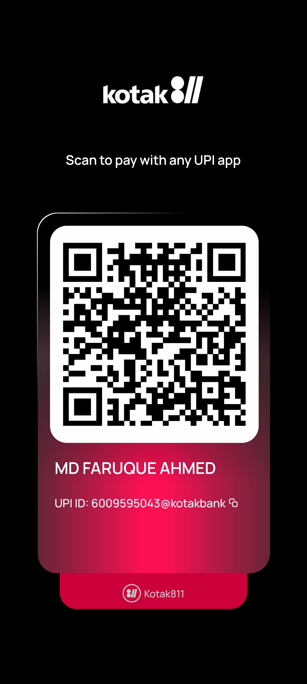 Scan this QR code with any UPI app to pay your marathon registration fee